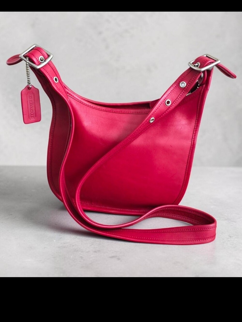 Vintage Coach Janice Legacy 9950 Red Leather Shoulder Crossbody Bag USA